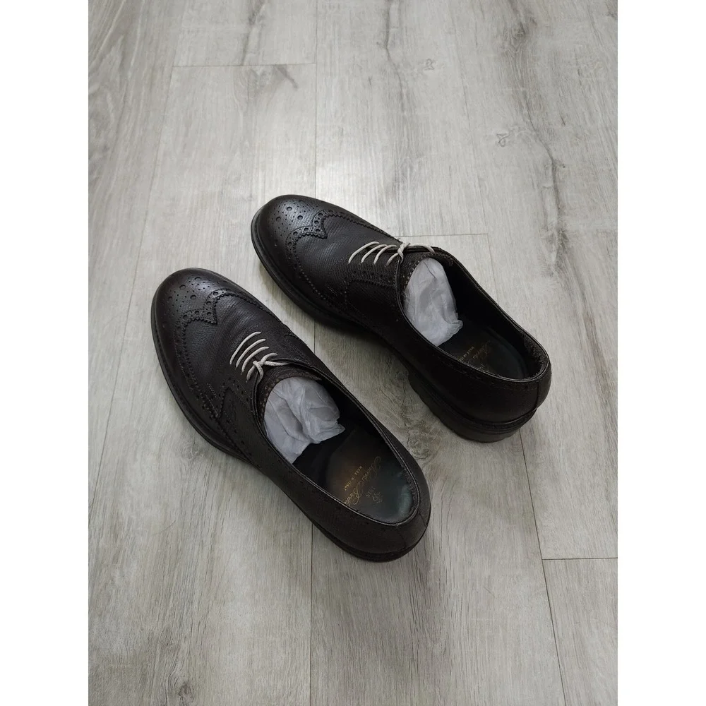 Brooks Brothers Wingtip Leather Lace Up Dress‎ Shoes Mens 10 Made in Italy